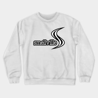 Smellville Logo White with Black Outline Crewneck Sweatshirt